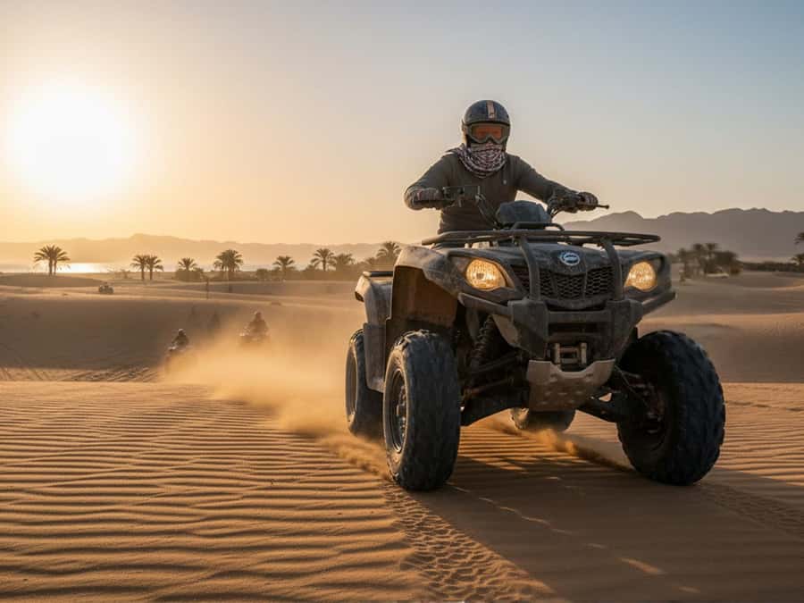 Makadi Bay: Sunrise Quad & Traditional Oriental Breakfast - The safety briefing and test ride