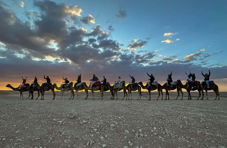 Marrakech: Agafay Desert Camel Ride with Dinner & Show - Sunset is the best time to appreciate Agafay