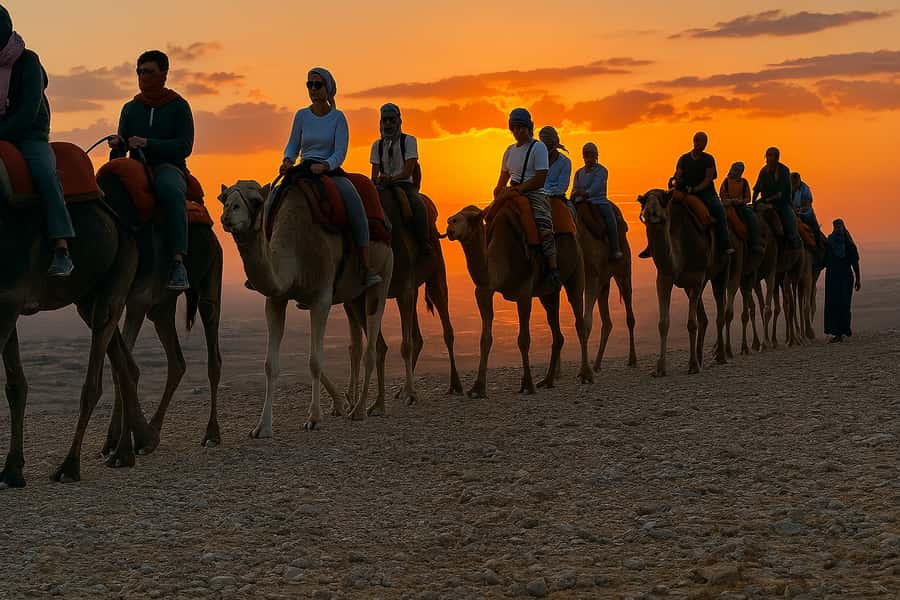 Marrakech: Agafay Desert Camel Ride with Dinner & Show - The argan oil stop breaks up the 45-minute drive