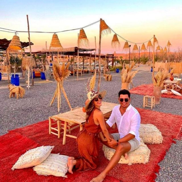 Marrakech: Agafay Desert Camp Lunch with Camel Ride and Pool - Optional quad biking and extra stops