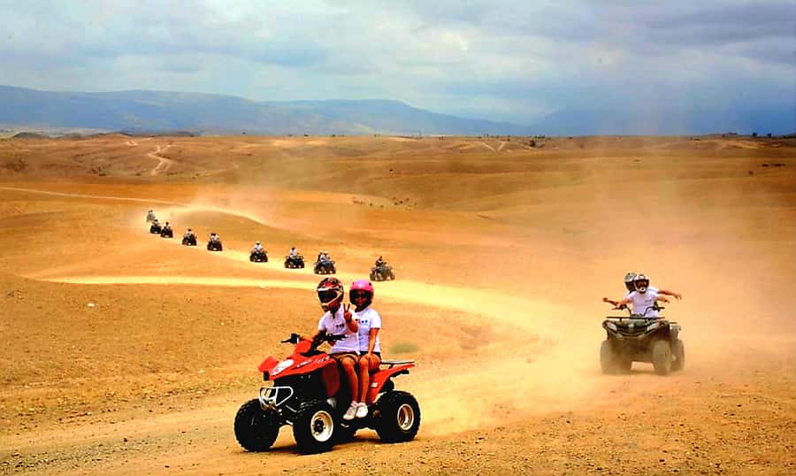 Marrakech: Agafay Desert Dinner Show with Quad Bike & Camel - Tea, Sweets, and the Evening Camp