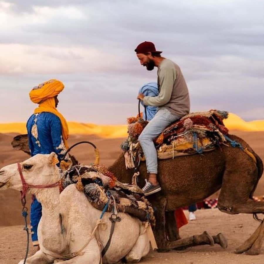 Marrakech: Agafay Desert Dinner Show with Sunset Camel Ride - Riding camels as the sun goes down