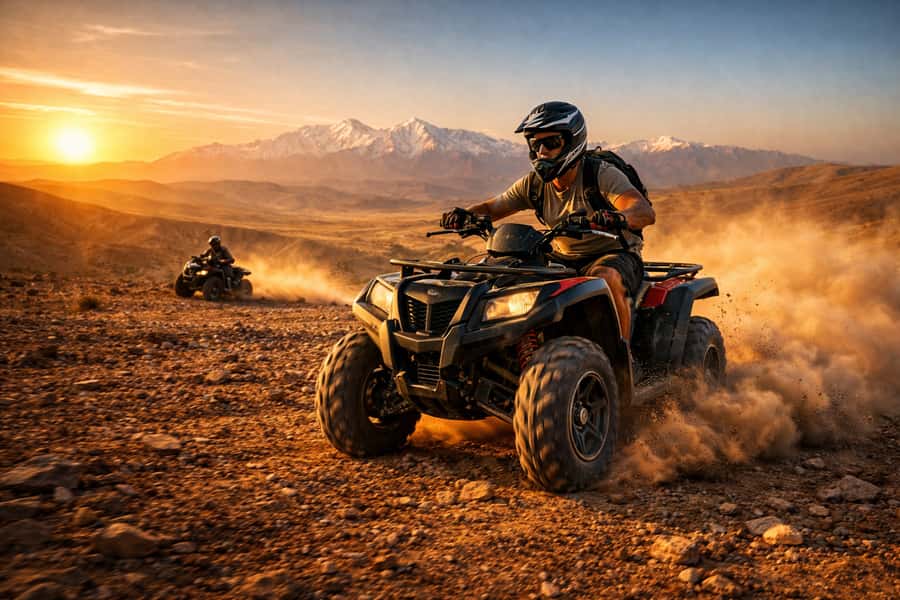 Marrakech: Agafay Desert Escape with Quad or Camel Ride - Quad biking over the rocky desert