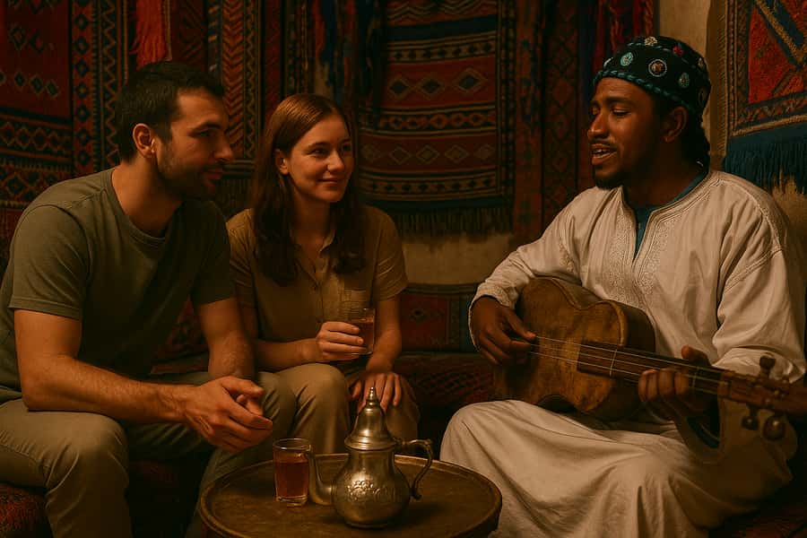 Marrakech: Agafay Desert Magic Sunset Dinner & Live Show - The 40-minute argan oil cooperative visit