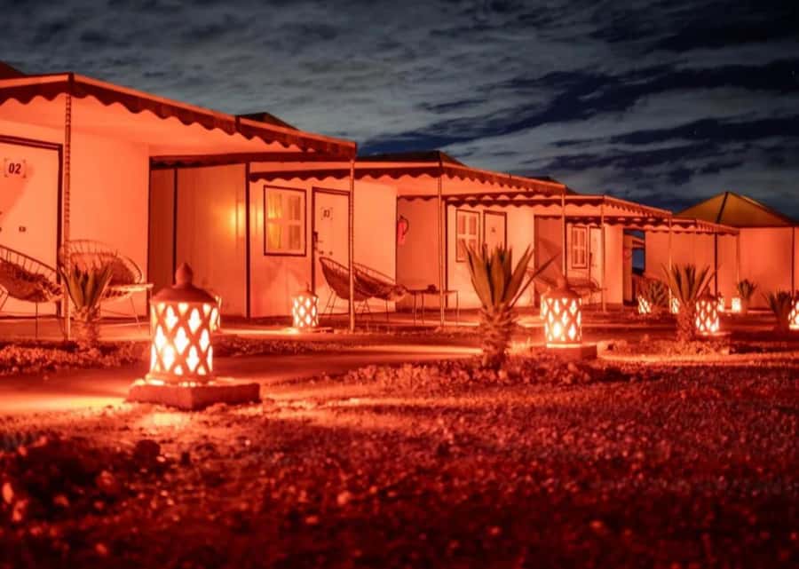 Marrakech: Agafay Desert Overnight Stay, Dinner & Activities - A Moroccan dinner served beside the campfire