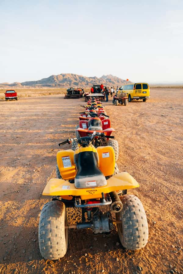 Marrakech: Agafay Desert Quad Bike with Camels & Dinner Show - Pickup from Marrakech and the road to camp
