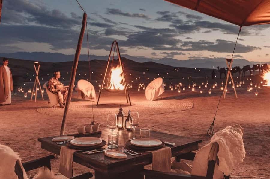 Marrakech: Agafay Desert Quad Bike with Camels & Dinner Show - Quad biking across Agafay’s pale plateaus