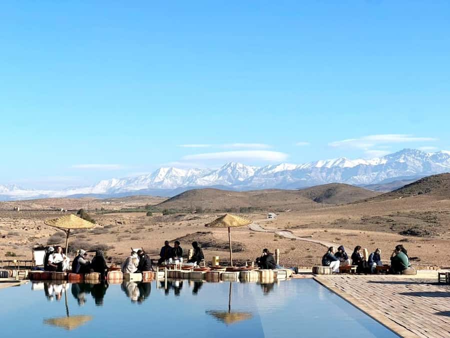Marrakech: Agafay Desert Quad Biking & Dinner Show - Mint tea and getting settled at Sun Sky Camp