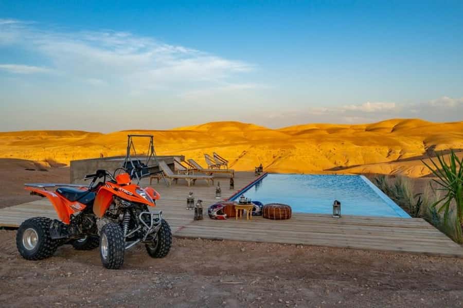 Marrakech: Agafay Desert Quad Biking Tour with Dinner-Show - Leaving Marrakech for Agafay’s open desert