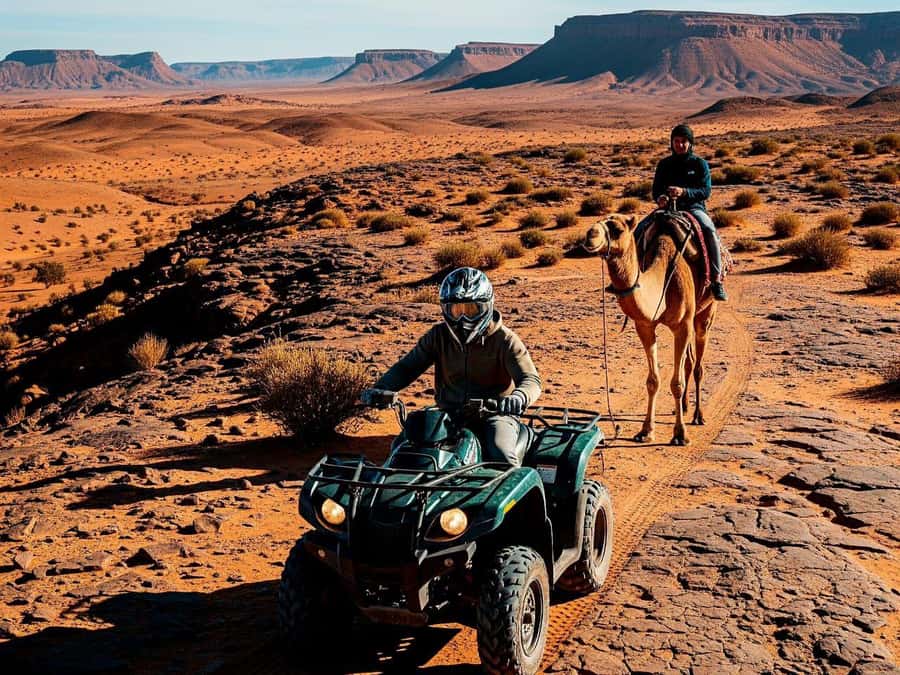 Marrakech: Agafay Desert Quad Biking Tour with Dinner-Show - One hour across the Agafay dunes