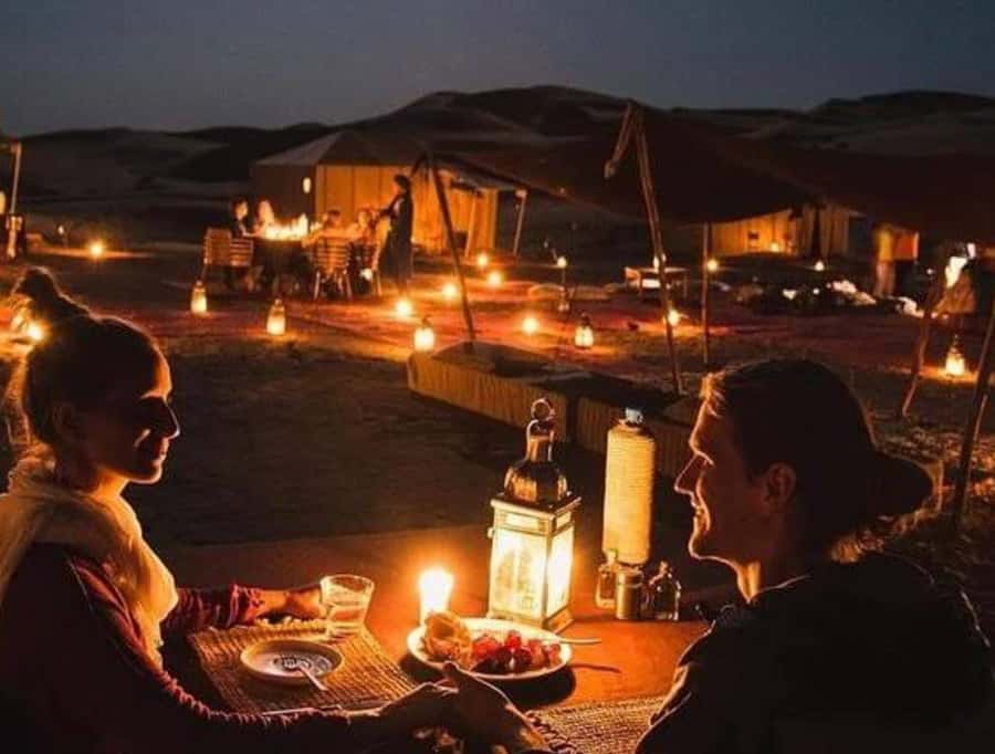 Marrakech: Agafay Desert Sunset, Camel Ride, and Dinner Show - A gentle camel ride through Agafay