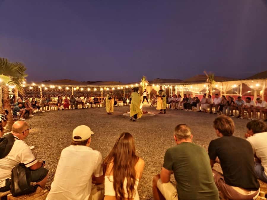 Marrakech: Agafay Desert Sunset Camel Ride, Quad & Dinner - Moroccan dinner, tea, and the evening show