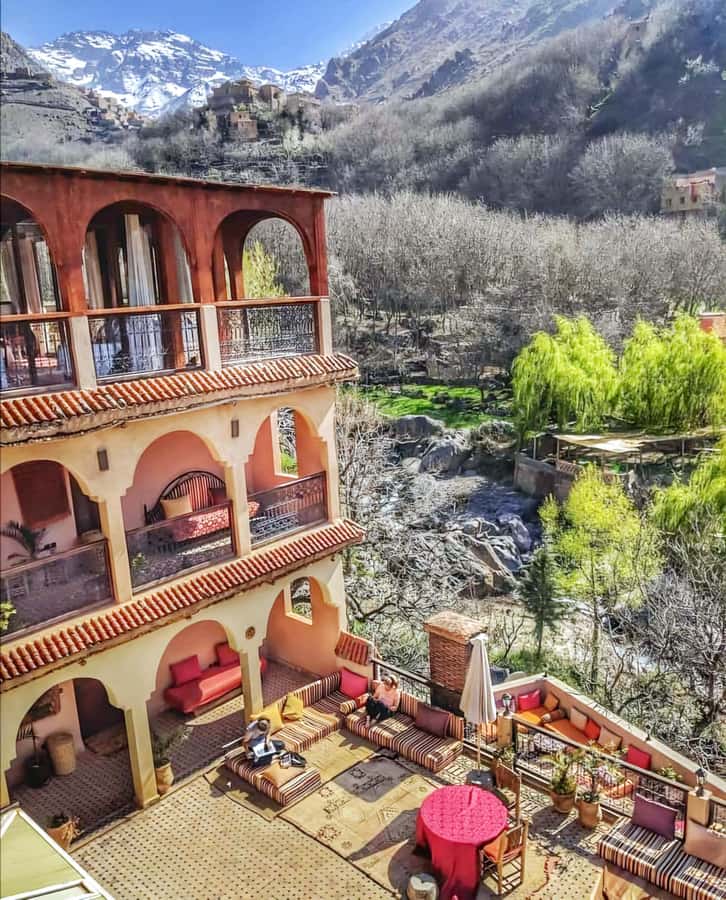 Marrakech: Atlas Mountains & Valleys Waterfall Hike w/ Lunch - Arriving in Imlil beneath Mount Toubkal