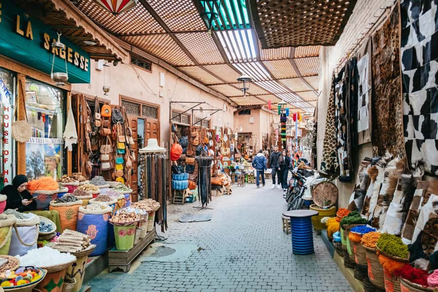 Marrakech: Colorful Medina Souks Guided Walking Tour - Café de France and Jemaa el-Fnaa