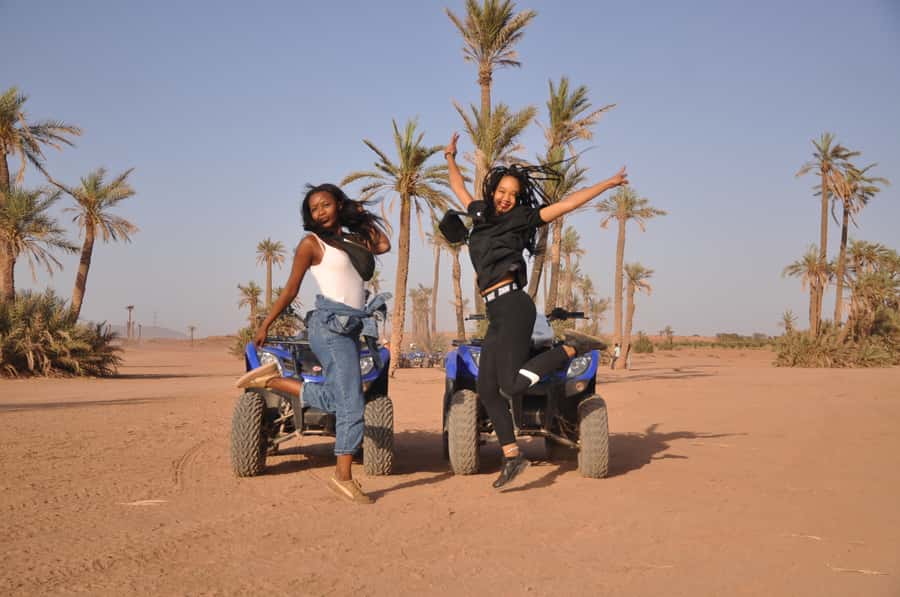 Marrakech: Desert and Palm Grove Quad Tour with Tea - From Marrakech to the Palmeraie
