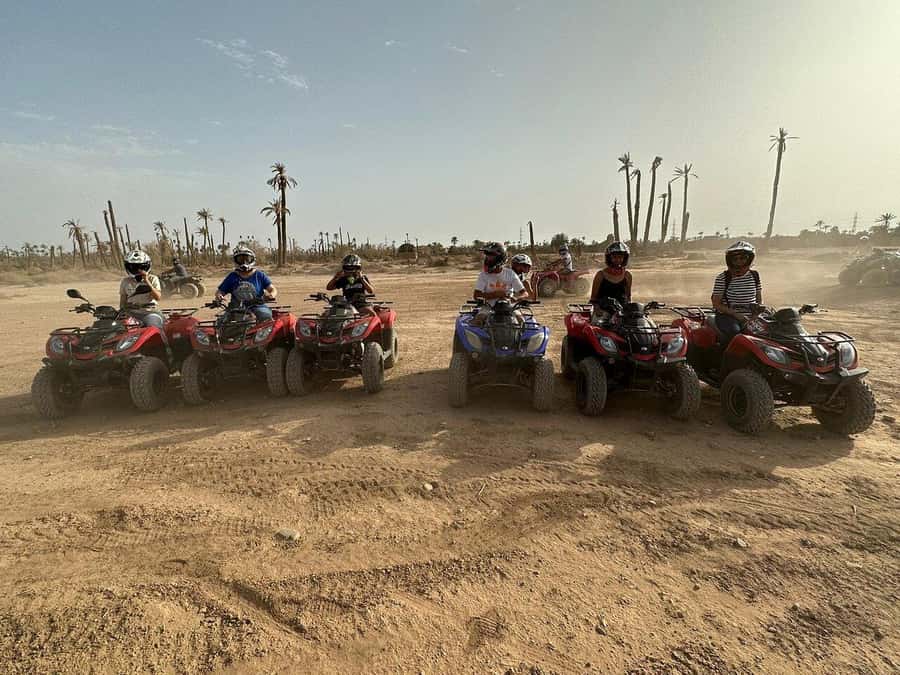 Marrakech: Desert and Palm Grove Sunset Quad Tour with Tea - How the ride works for families and beginners
