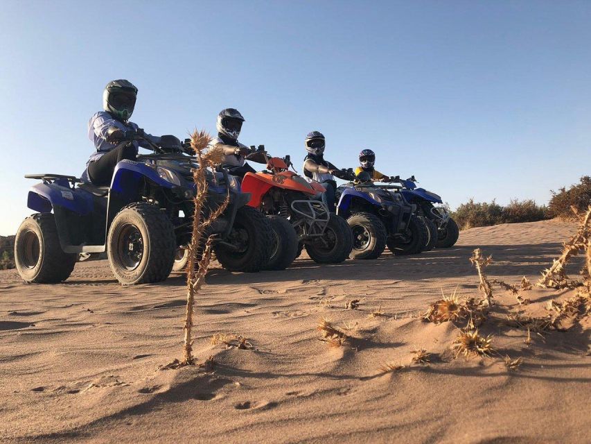 Marrakech: Desert and Palm Grove Sunset Quad Tour with Tea - Practical clothing and safety advice