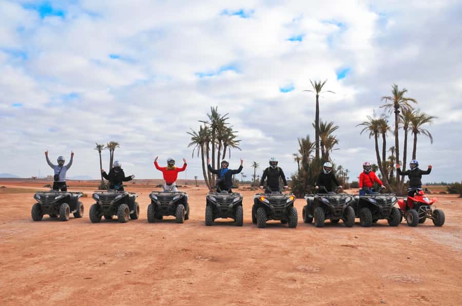 Marrakech Desert & Palm Grove Quad Bike Tour - Getting comfortable on an automatic quad