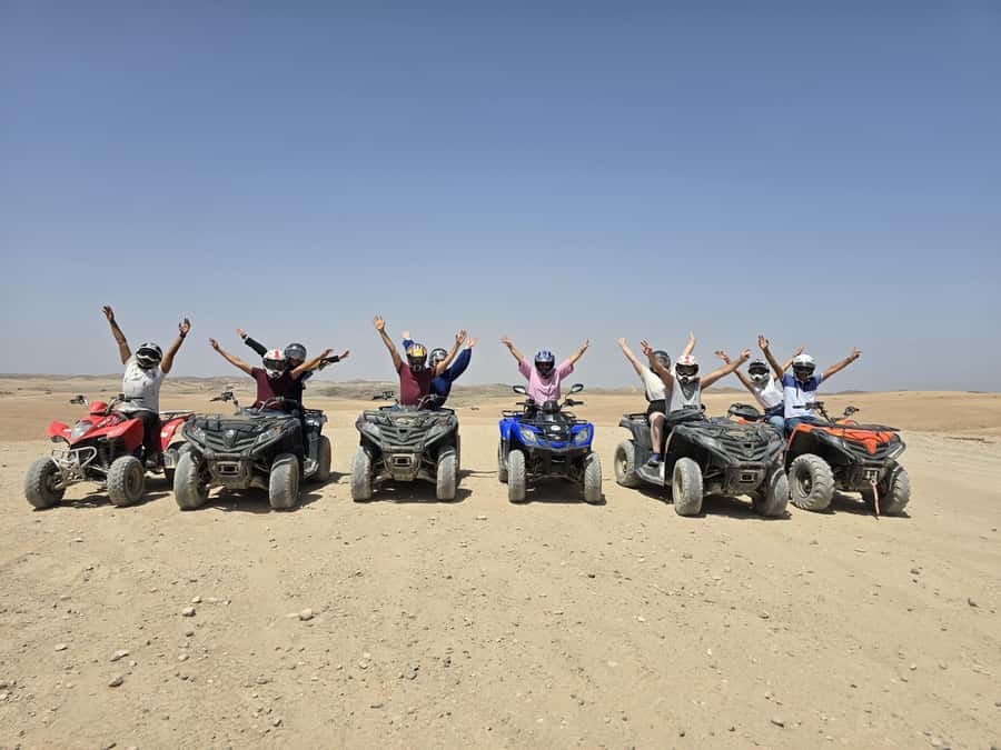 Marrakech: Desert Quad Bike Tour with Tea & Optional Dinner - Mint tea beside the desert tracks