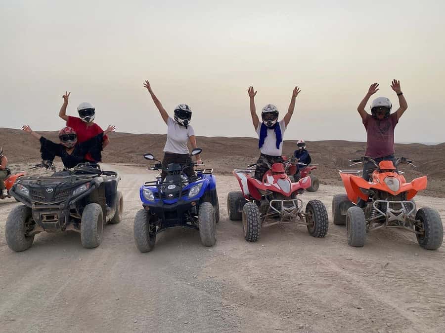 Marrakech: Desert Quad Bike Tour with Tea & Optional Dinner - Riding across Agafay’s rocky hills