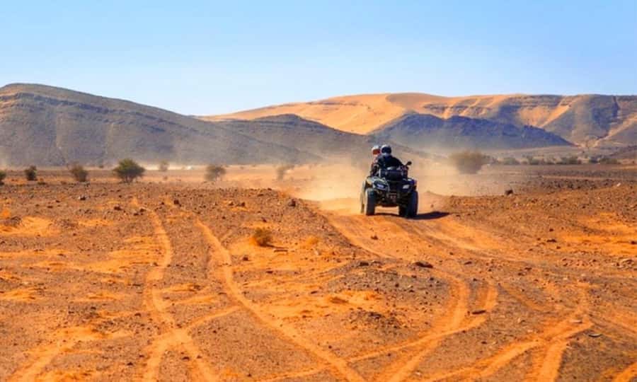 Marrakech: Dinner and Quad bike Desert Agafay Stars & show - The argan-oil stop and Moroccan tea