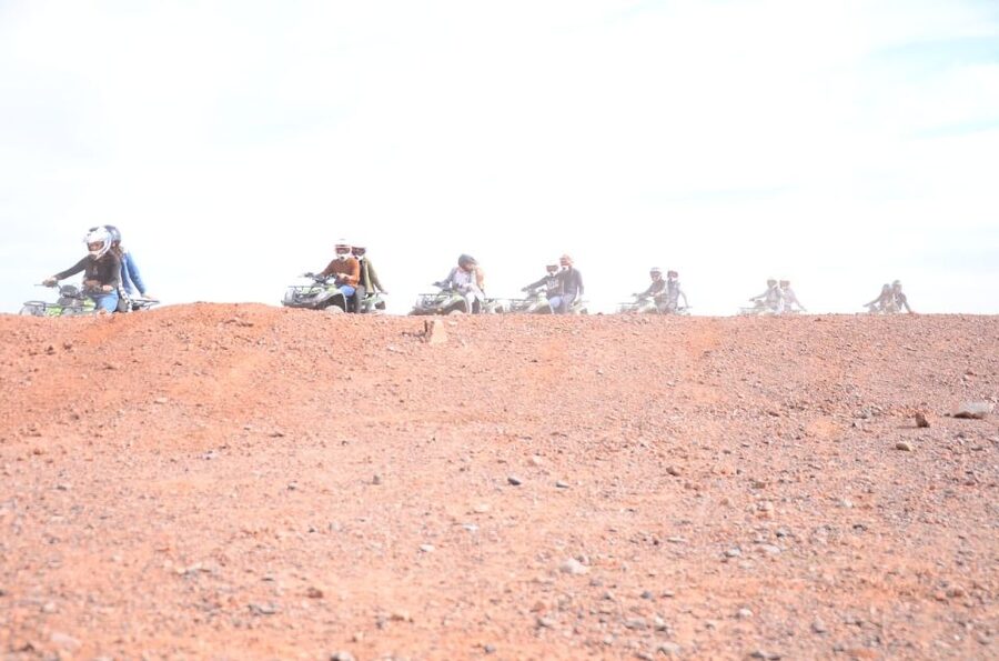 Marrakech, explore the palm grove desert by quad bike - An oasis photo stop before returning