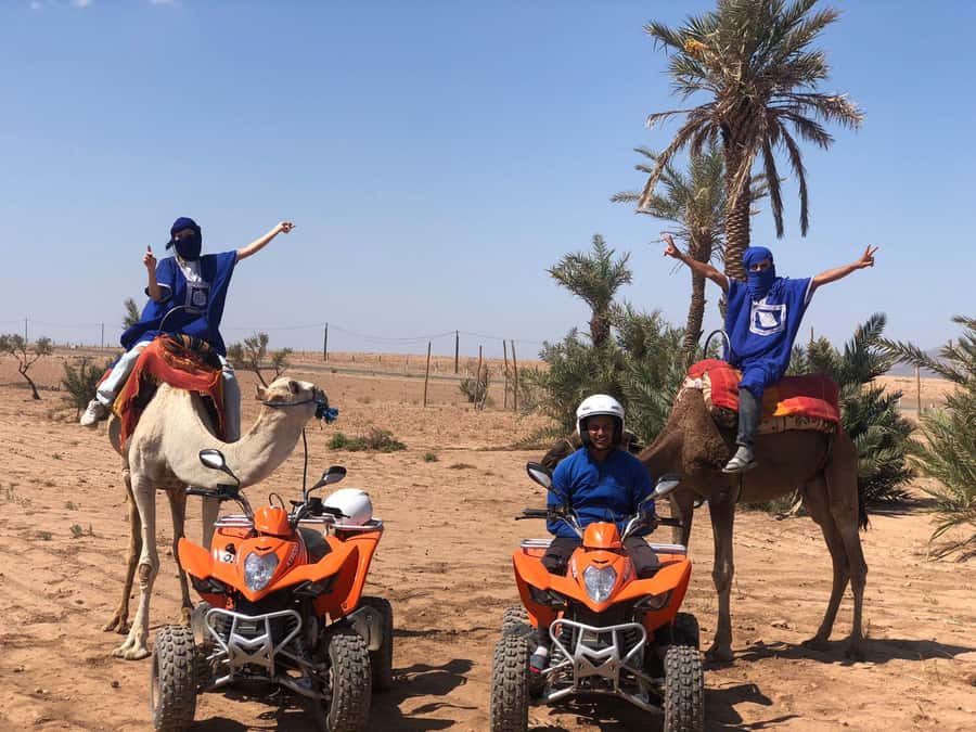 Marrakech: Guided Quad Bike and Camel Ride Tour with Tea - Tea, bread, honey, and olives in the Berber tent