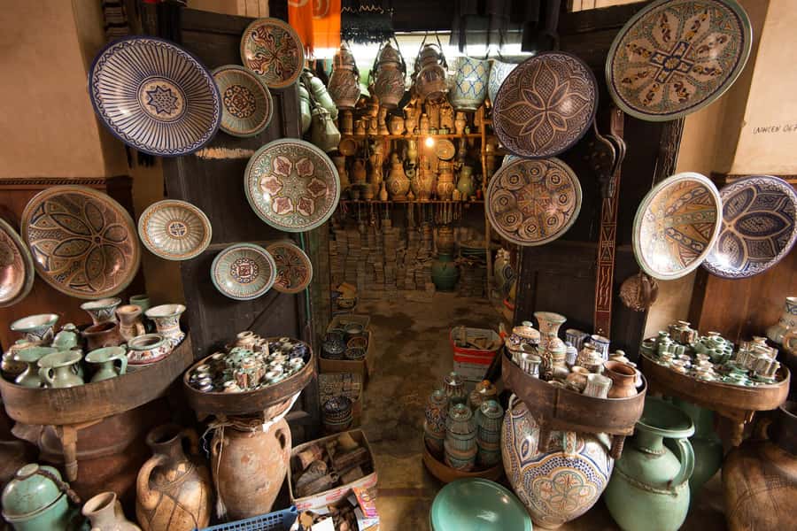 Marrakech: Madrassa Ben Youssef, Secret Garden & Medina Tour - Souk Semmarine and artisan workshops