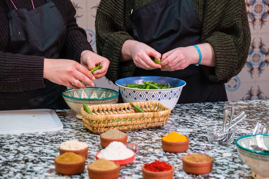Marrakech: Moroccan Cooking Class with Market Visit and Meal - Eating in the salon completes the experience