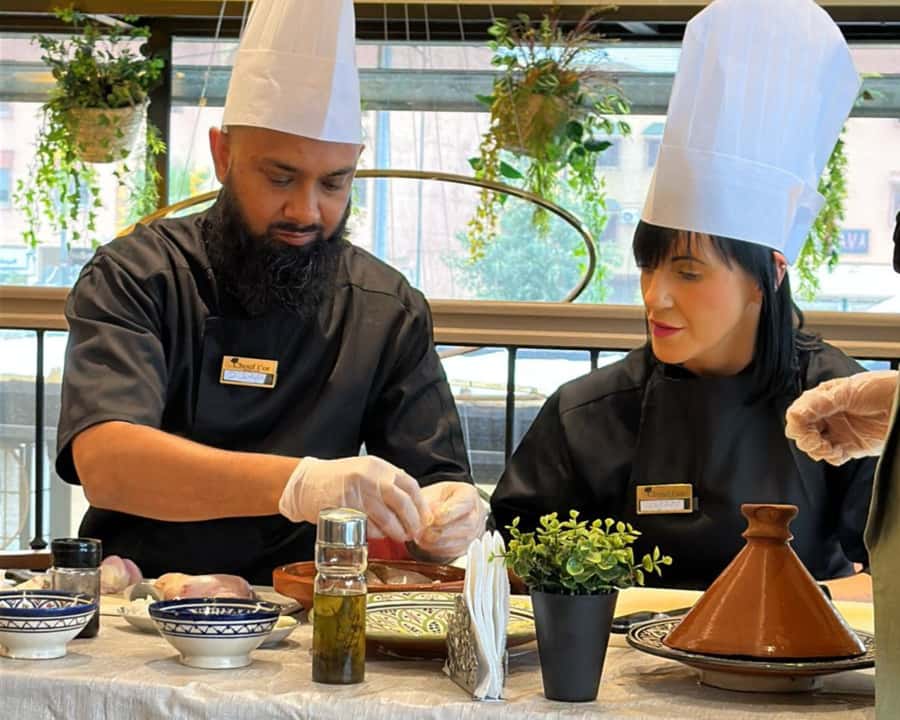 Marrakech: Moroccan Cooking Class with Pickup - The three-part meal