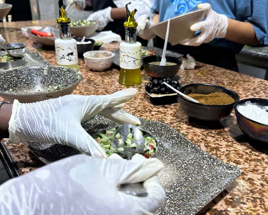 Marrakech: Moroccan Cooking Class with Pickup - Eating what you prepared