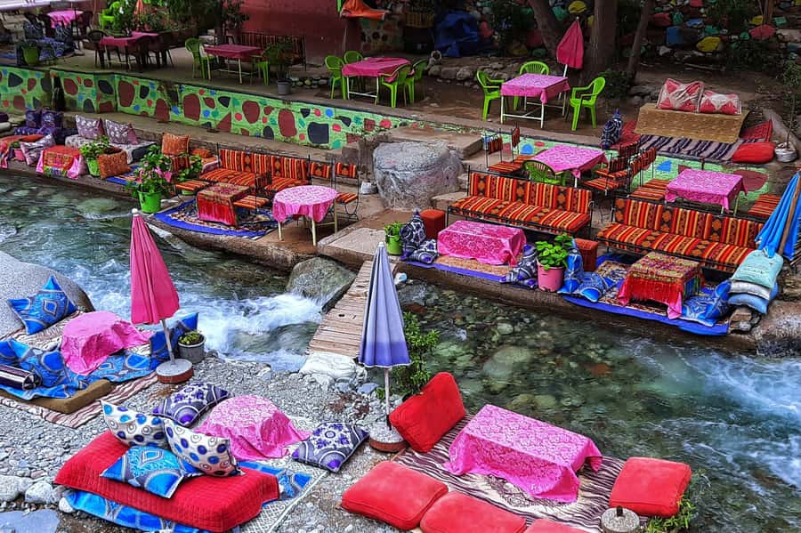 Marrakech: ourika valley Atlas Mountains & Waterfalls Trip - Hiking beside the river to Setti Fatma