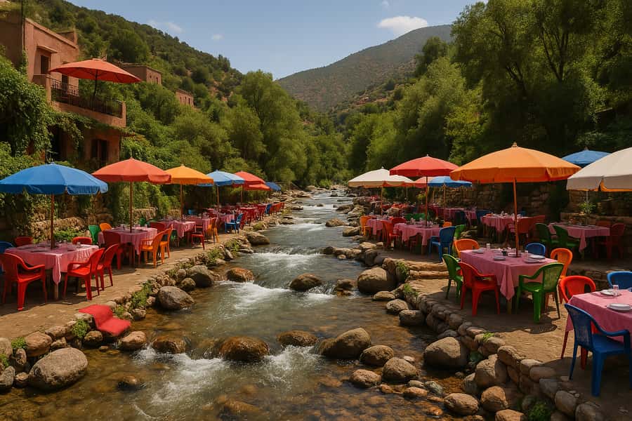 Marrakech: ourika valley lunch & guided hike to waterfalls - From Marrakech to the red slopes of the Atlas