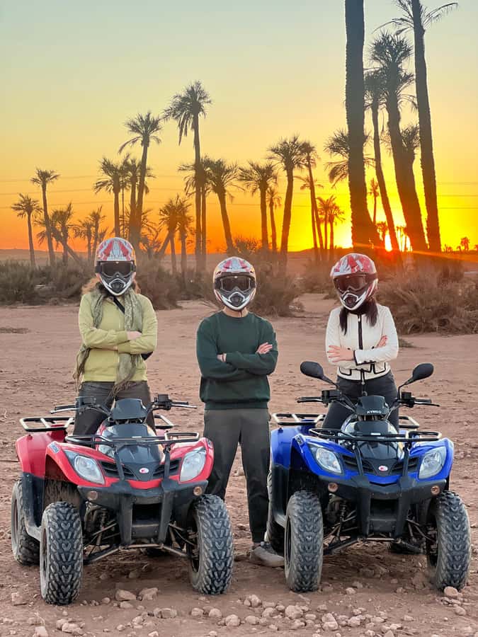Marrakech: Palm Grove and Jbilat Desert Quad Bike Tour - Riding through the rocky desert and palm groves