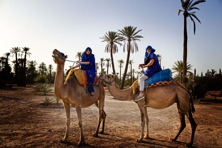 Marrakech Palmeraie: Camel Ride at Sunset - Getting dressed in a jilbab and shesh