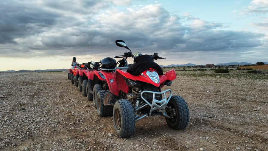 Marrakech: Palmeraie Guided Quad Biking Tour with Tea - Getting fitted with a helmet and quad
