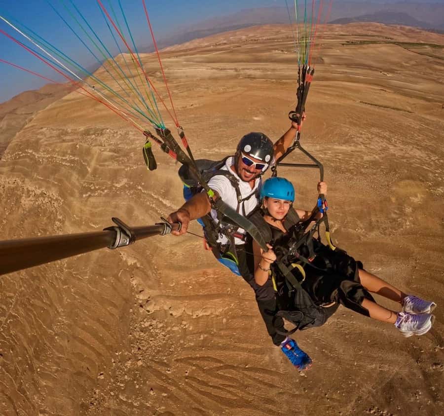 Marrakech: Paragliding over Agafay Desert & Atlas Mnt Views - Tea, sweets, and the ride home