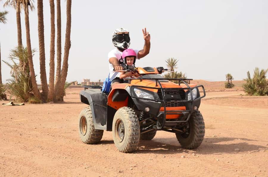 Marrakech: Quad activity in the Palmeraie with Tea break - The Atlas Mountain views and changing weather