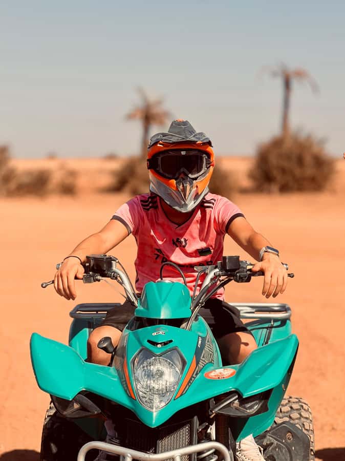 Marrakech: Quad activity in the Palmeraie with Tea break - Getting ready for a Yamaha 250 cc quad