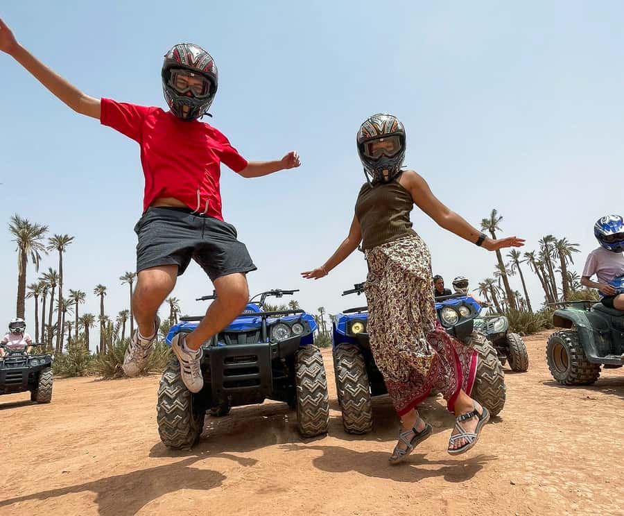 Marrakech Quad Bike Experience: Desert and Palmeraie - Riding from rocky tracks to palm groves