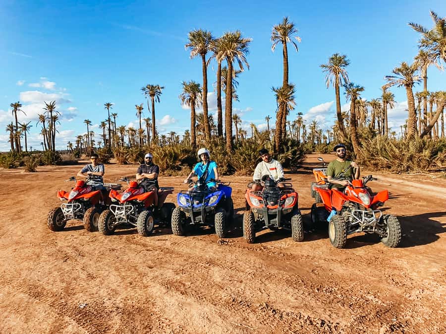 Marrakech: Quad Bike Tour to Palm Oasis and Jbilat Desert - Safety briefing, practice riding, and supplied gear
