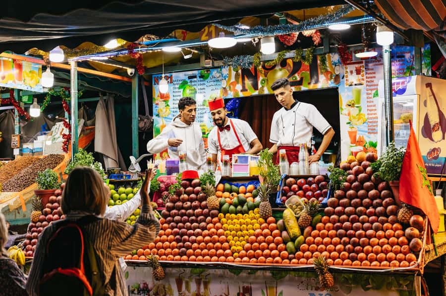 Marrakech: Street Food Tour by Night - The rooftop meal and mint tea finish
