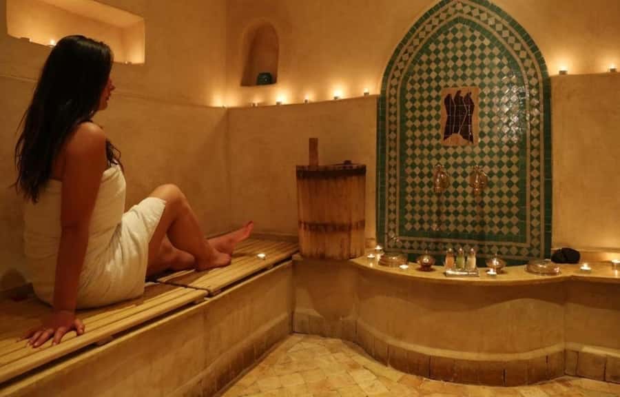 Marrakech: Traditional Hammam & Massage & Hotel Transfer - Entering the hammam: heat, black soap, and eucalyptus