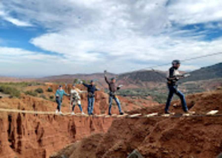 Marrakech: Zip-Line in the Atlas Mountains & Berber villages - A village viewpoint before the adventure