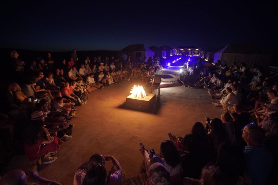 Marrakesh: Agafay Desert 3-Course Dinner Show & Pool Access - A three-course Moroccan dinner under the tent