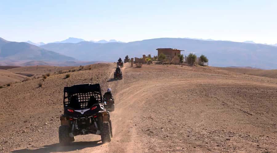 Marrakesh: Agafay Desert Quad & Camel Tour with Dinner - The quad ride across tracks and hills