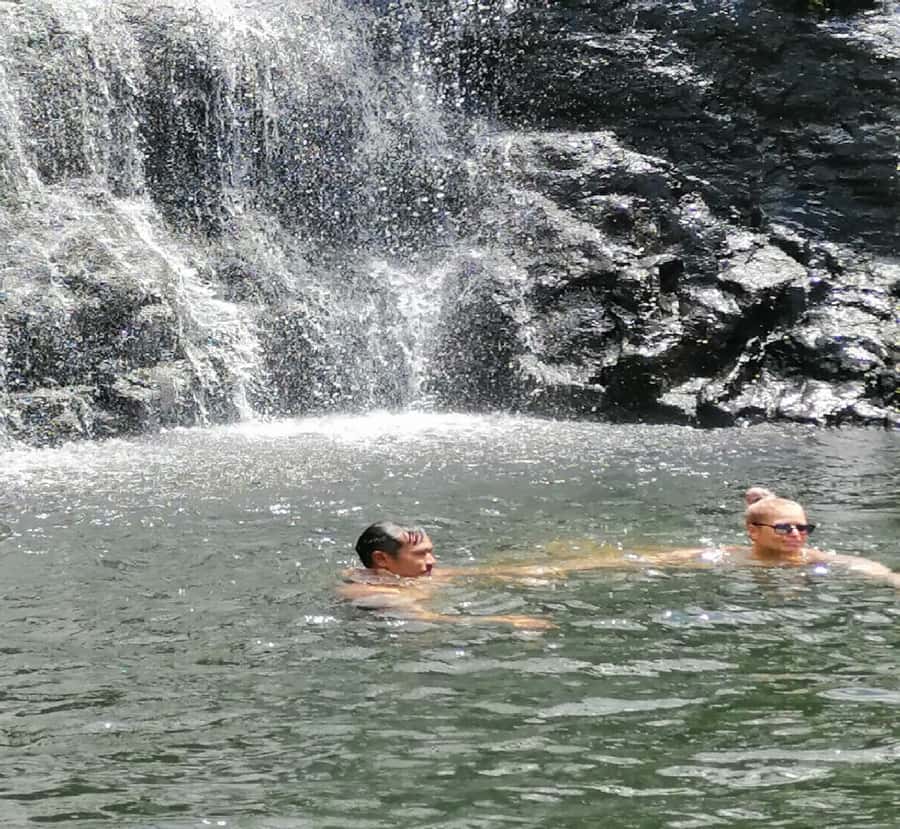 Mauritius: Tamarind Falls Guided Hike with Swim and Lunch - The first waterfalls and the first optional jump