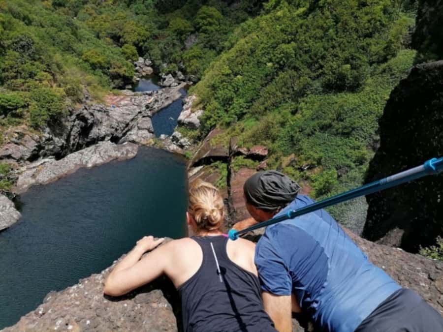 Mauritius: Tamarind Falls Guided Hike with Swim and Lunch - The fifth waterfall and its natural ladder