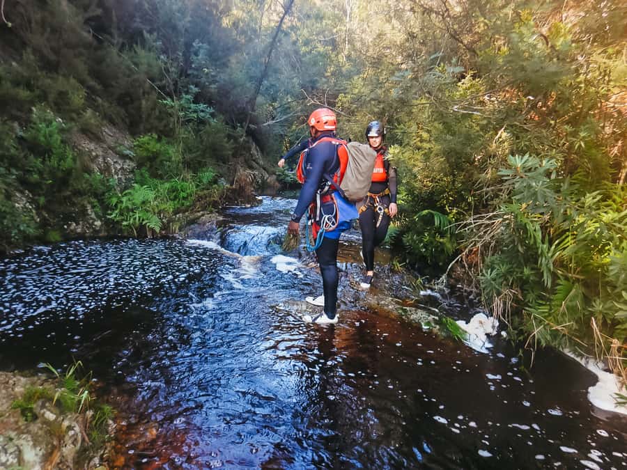 Plettenberg Bay: Canyoning Trip - The 55-meter zip-line finishes the route