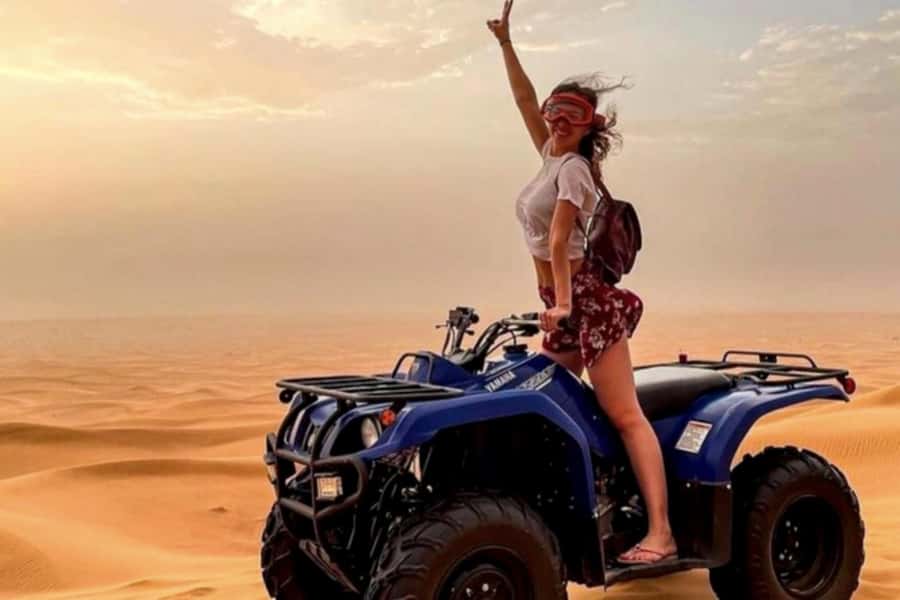Quad biking in Agafay Desert with lunch & Camel Ride & pool - Getting started with the ATV ride